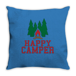 happy camper Throw Pillow | Artistshot