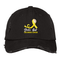 Baseball Strike Out Childhood Cancer Tshirt Gold Ribbon T Shirt Vintage Cap | Artistshot