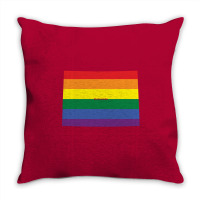 Colorado Rainbow Flag Throw Pillow | Artistshot