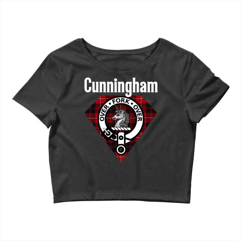 Cunningham Clan Scottish Name Coat Of Arms Tartan Sweatshirt Crop Top by cm-arts | Artistshot