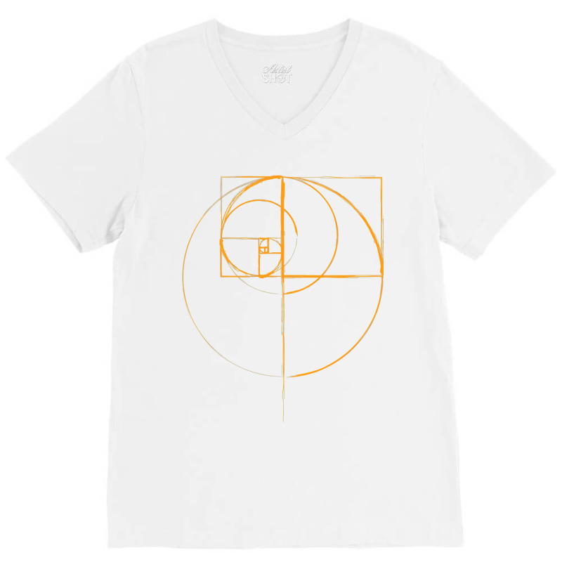 Fibonacci Golden Ratio Circle T Shirt V-neck Tee | Artistshot