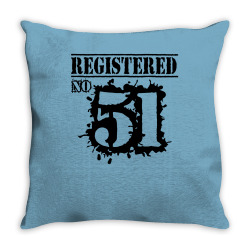 registered no 51 Throw Pillow | Artistshot