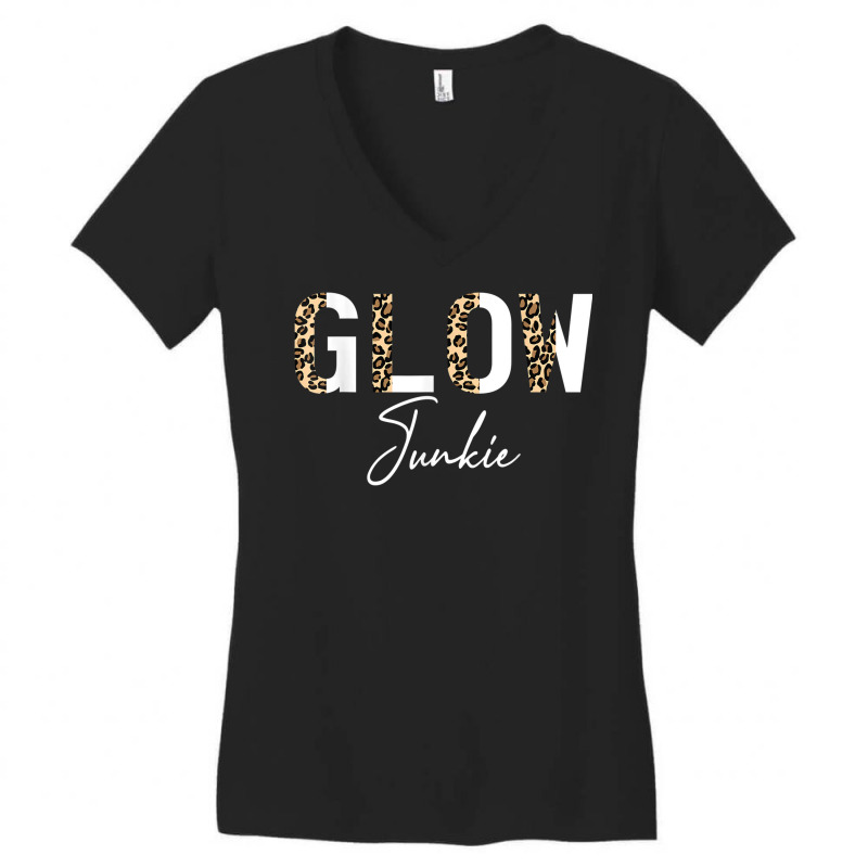 Glow Junkie Highlighter Glowing Skin Esthetician Women's V-neck T-shirt | Artistshot