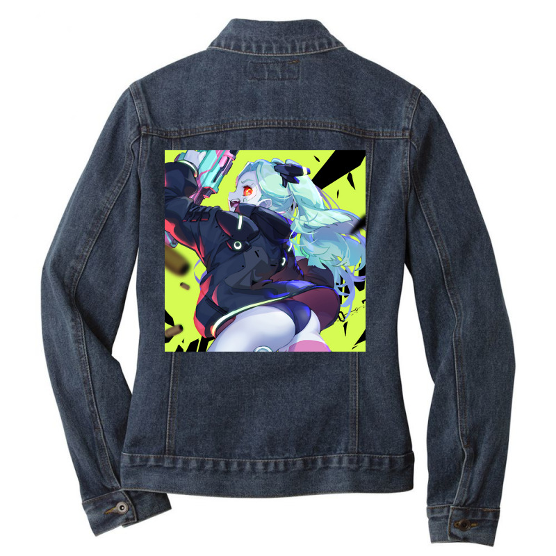 Cyberpunk Edgerunners Rebecca-mwoqs Ladies Denim Jacket by webberkyla | Artistshot