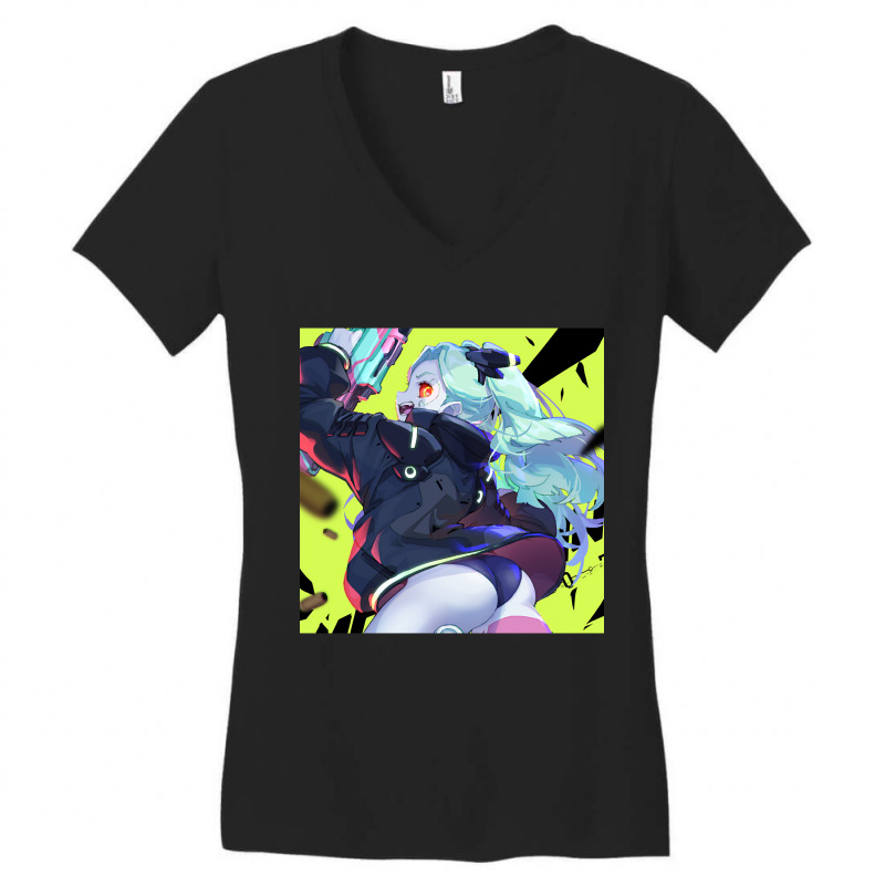 Cyberpunk Edgerunners Rebecca-mwoqs Women's V-Neck T-Shirt by webberkyla | Artistshot