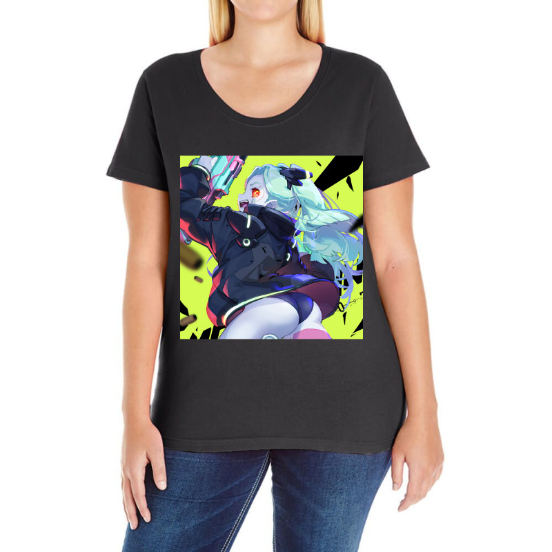 Cyberpunk Edgerunners Rebecca-mwoqs Ladies Curvy T-Shirt by webberkyla | Artistshot