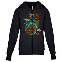 Chinese Dragon, Oriental Vintage, Symbolic, East Asian Culture, Japane Youth Zipper Hoodie | Artistshot