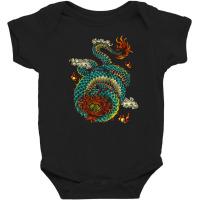 Chinese Dragon, Oriental Vintage, Symbolic, East Asian Culture, Japane Baby Bodysuit | Artistshot