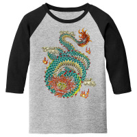 Chinese Dragon, Oriental Vintage, Symbolic, East Asian Culture, Japane Youth 3/4 Sleeve | Artistshot