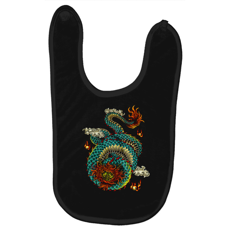 Chinese Dragon, Oriental Vintage, Symbolic, East Asian Culture, Japane Baby Bibs | Artistshot