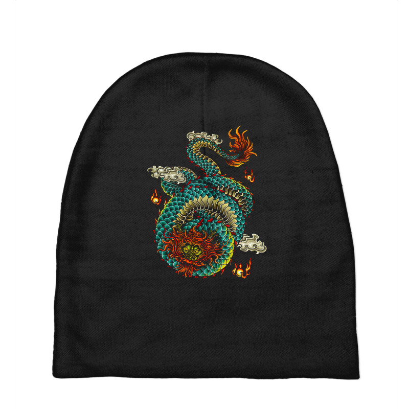 Chinese Dragon, Oriental Vintage, Symbolic, East Asian Culture, Japane Baby Beanies | Artistshot