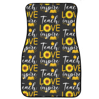 Teacher T  Shirt Teach Love And Inspire Shirt   Teacher Sunflower T  S Front Car Mat | Artistshot