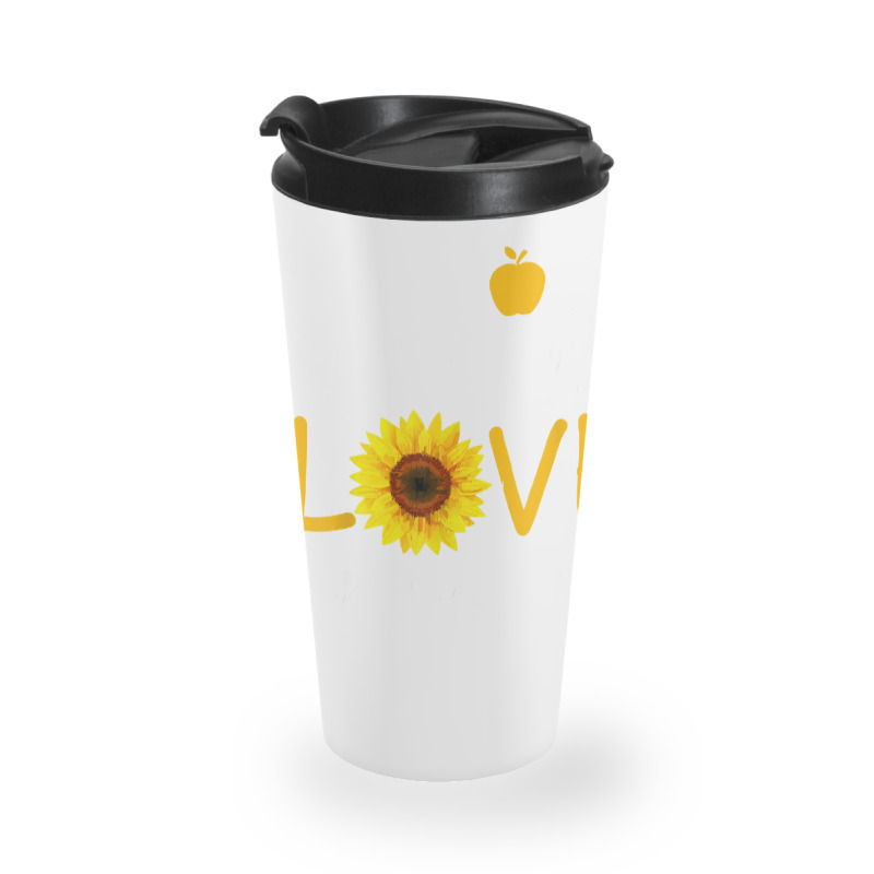 Teacher T  Shirt Teach Love And Inspire Shirt   Teacher Sunflower T  S Travel Mug | Artistshot