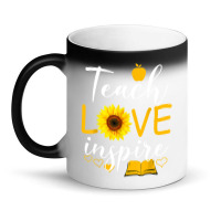 Teacher T  Shirt Teach Love And Inspire Shirt   Teacher Sunflower T  S Magic Mug | Artistshot