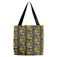 Teacher T  Shirt Teach Love And Inspire Shirt   Teacher Sunflower T  S Tote Bags | Artistshot