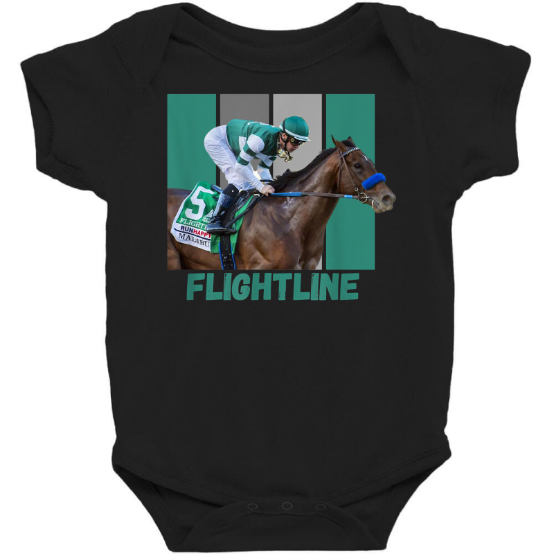 Flightline Horse Racing Thoroughbred Del Mar Santa Anita T Shirt Baby Bodysuit by cm-arts | Artistshot