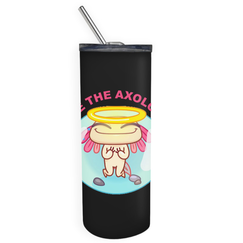 Save The Axolotls Skinny Tumbler | Artistshot