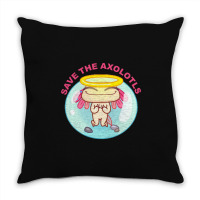 Save The Axolotls Throw Pillow | Artistshot