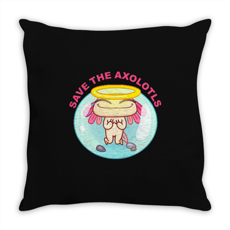 Save The Axolotls Throw Pillow | Artistshot