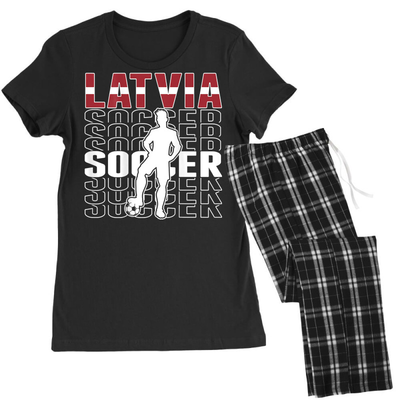 Latvia Soccer Fans Jersey   Latvian Flag Football Lovers T Shirt Women's Pajamas Set by cm-arts | Artistshot