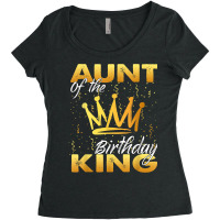 Aunt Of The Birthday King Men Crown Birthday Royal Theme Man T Shirt Women's Triblend Scoop T-shirt | Artistshot