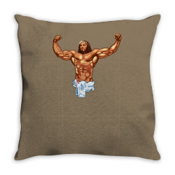 strong jesus Throw Pillow | Artistshot