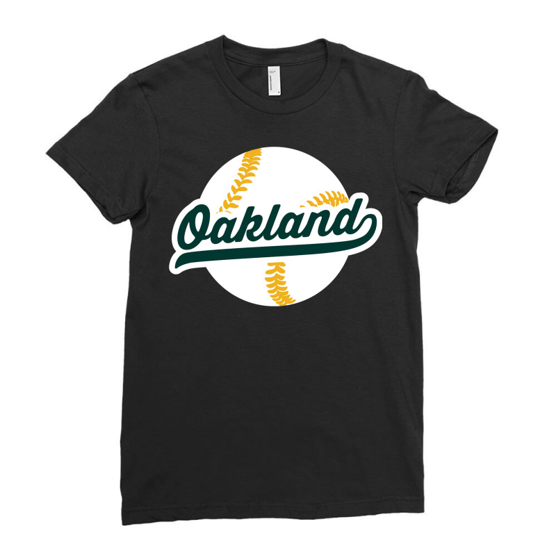 Oakland Baseball Vintage California Pride Love City Pullover Hoodie Ladies Fitted T-Shirt by nurselrveigelcci | Artistshot