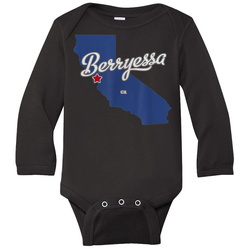 Berryessa California San Jose Ca Map Long Sleeve Baby Bodysuit | Artistshot