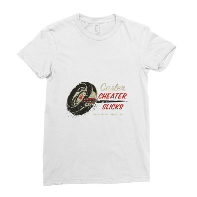 Cheater Slicks, Drag Race Ladies Fitted T-shirt Designed By Metengs