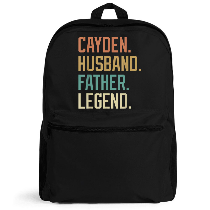 Cayden Husband Father Legend Father's Day Retro Backpack | Artistshot