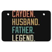 Cayden Husband Father Legend Father's Day Retro Atv License Plate | Artistshot