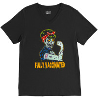 Fully Vaccinated, Vaccinated Zombie, Pro Vaccination Halloween, Fully  V-neck Tee | Artistshot