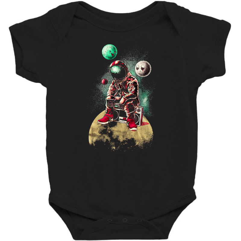 Astronaut On The Moon, Astronaut, The Moon, Astronaut On The Moon Vint Baby Bodysuit by cm-arts | Artistshot