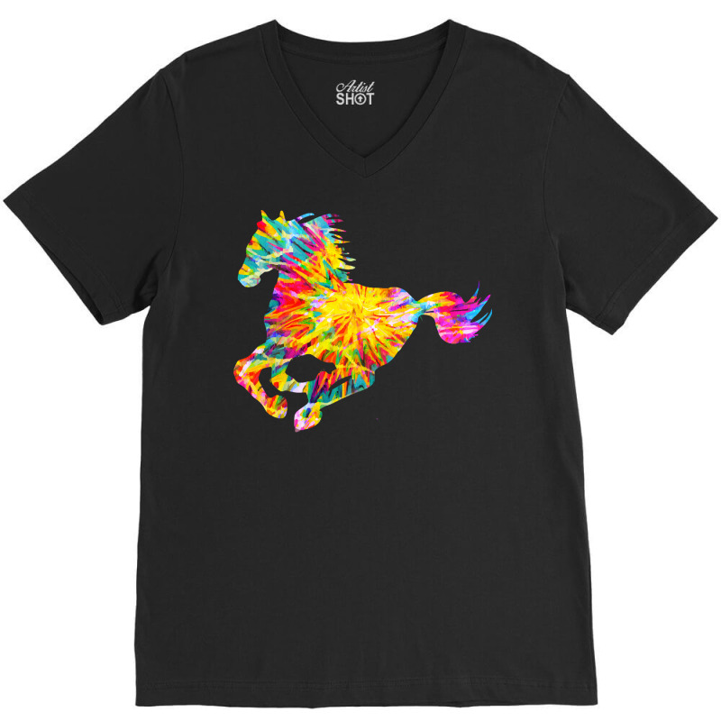 Tie Dye Horse T  Shirt T I E D Y E A B S T R A C T H O R S E T  Shirt V-neck Tee | Artistshot