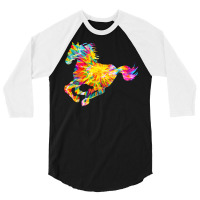 Tie Dye Horse T  Shirt T I E D Y E A B S T R A C T H O R S E T  Shirt 3/4 Sleeve Shirt | Artistshot