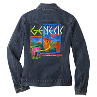 Genesis World, Genesis, World, Evangelion, Neon Genesis Evangelion, Ne Ladies Denim Jacket | Artistshot