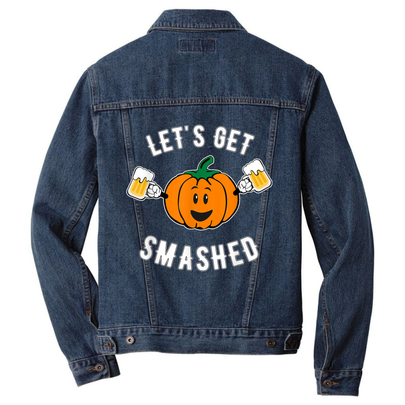 Let's Get Smashed Cute Pumpkin Beer T Shirt Men Denim Jacket by cm-arts | Artistshot