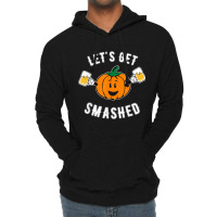 Let's Get Smashed Cute Pumpkin Beer T Shirt Lightweight Hoodie | Artistshot