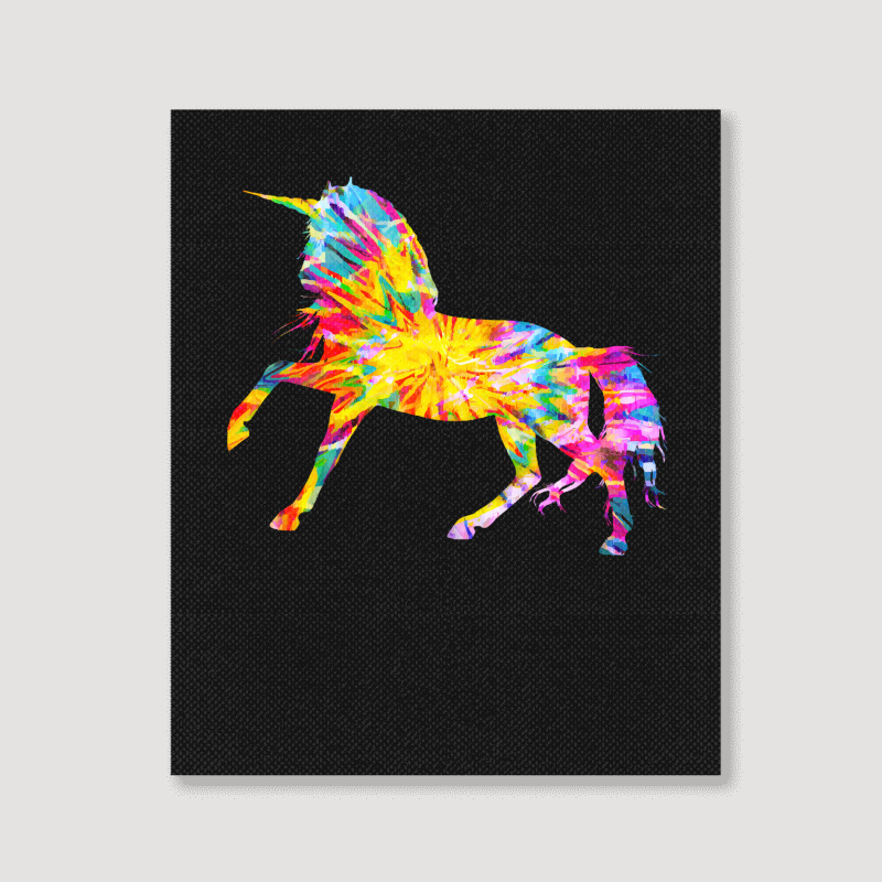 Tie Dye T  Shirt T I E D Y E U N I C O R N T  Shirt Portrait Canvas Print | Artistshot