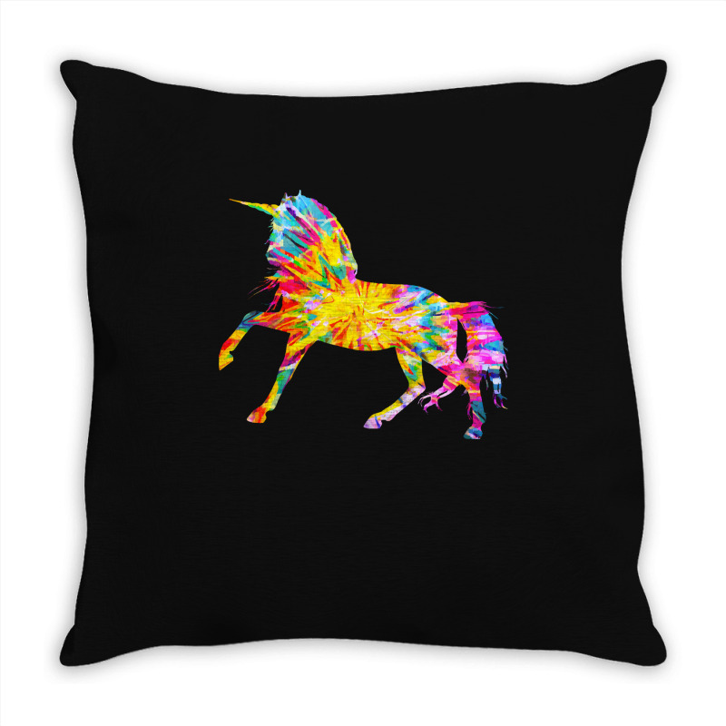 Tie Dye T  Shirt T I E D Y E U N I C O R N T  Shirt Throw Pillow | Artistshot