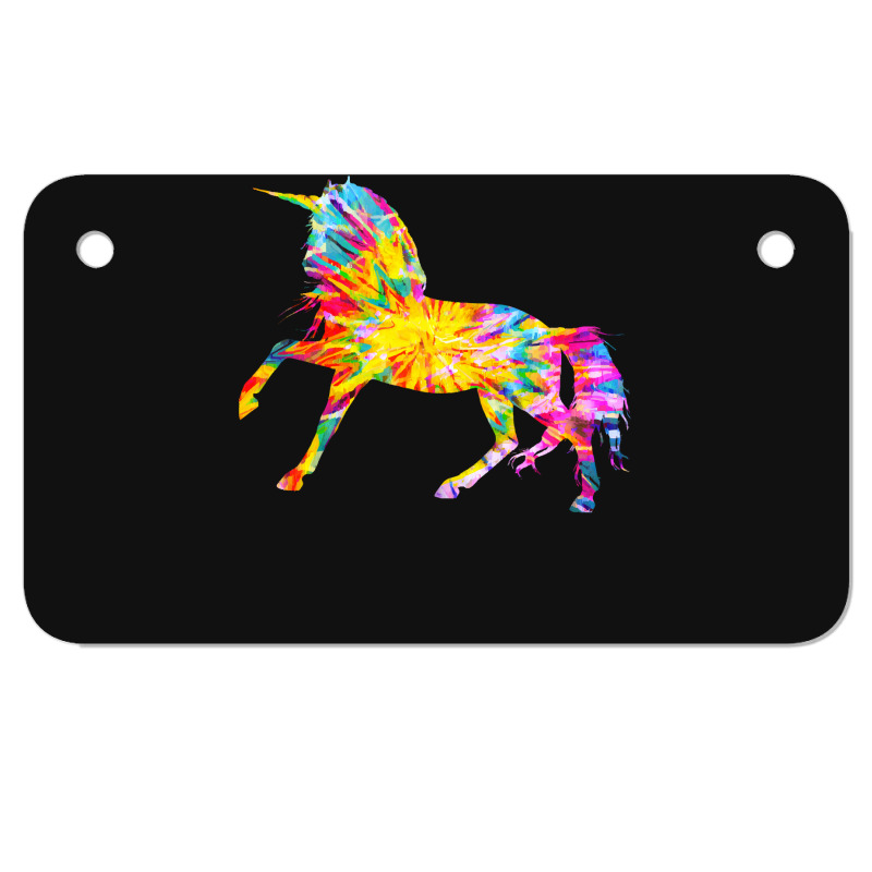 Tie Dye T  Shirt T I E D Y E U N I C O R N T  Shirt Motorcycle License Plate | Artistshot