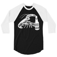 Lobster Drinking Beer 3/4 Sleeve Shirt | Artistshot