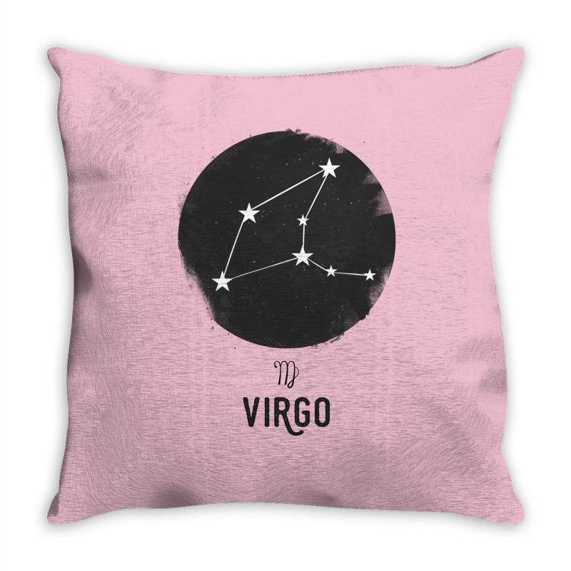 Minimal Virgo Zodiac Sign Throw Pillow | Artistshot