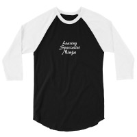 Leasing Specialist Tshirt Job Occupation Funny Work Title 3/4 Sleeve Shirt | Artistshot