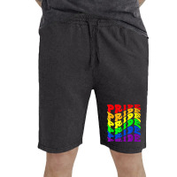 Gay Pride   Wavy Text Lgbt Flag Colosr Vintage Short | Artistshot