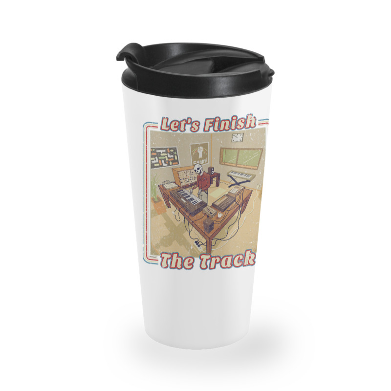 Electronic Music Producer With Synthesizer Travel Mug | Artistshot