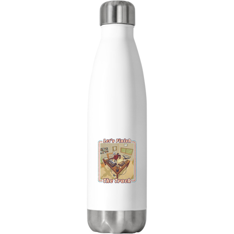 Electronic Music Producer With Synthesizer Stainless Steel Water Bottle | Artistshot