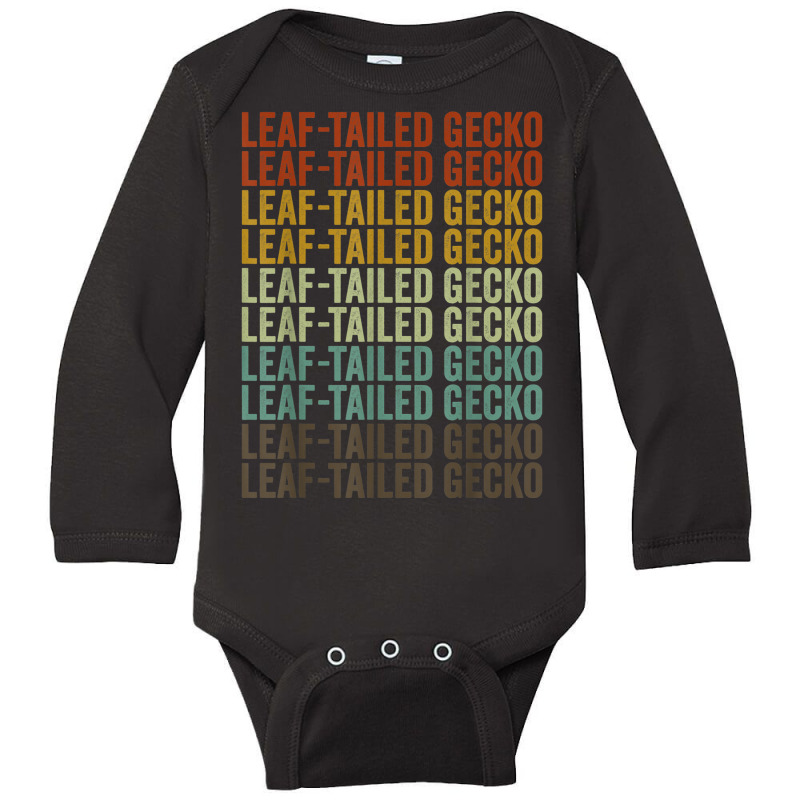 Leaf Tailed Gecko Retro Long Sleeve Baby Bodysuit | Artistshot