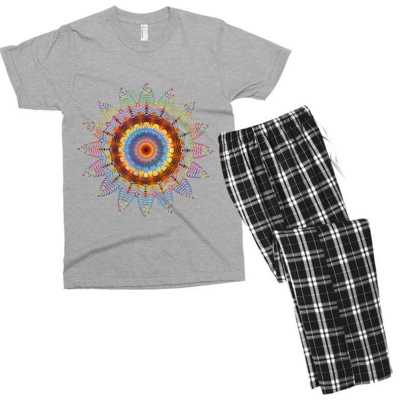 Mandala Sacred Geometry Prana Art Yoga Mantra Om Good Vibe Men's T-shirt Pajama Set by fywucakoj | Artistshot