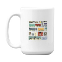 Electronic Musician Synthesizers And Drum Machine Dj 1.png 15 Oz Coffee Mug | Artistshot